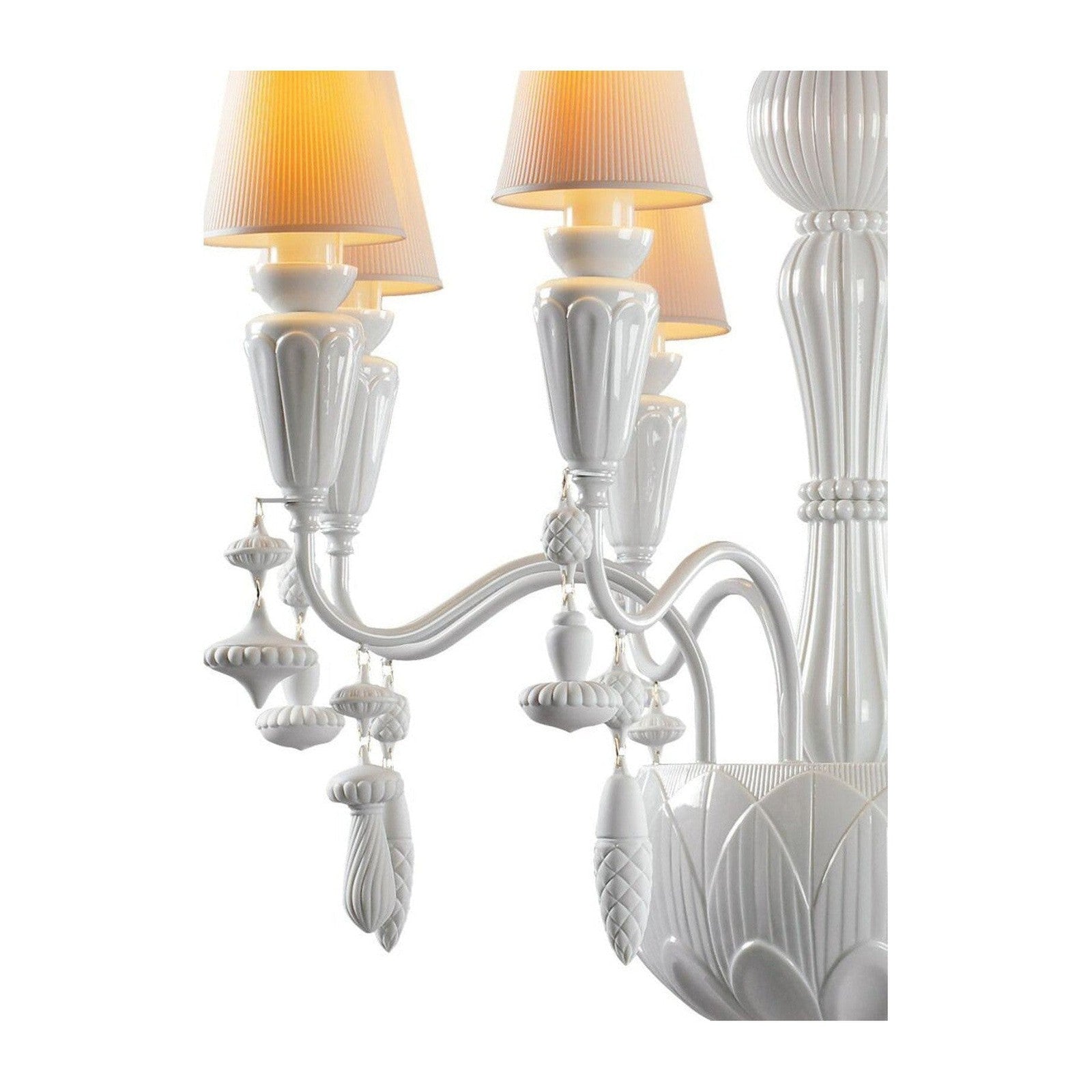 Lladro Ivy and Seed 8 Lights Chandelier Flat Model US