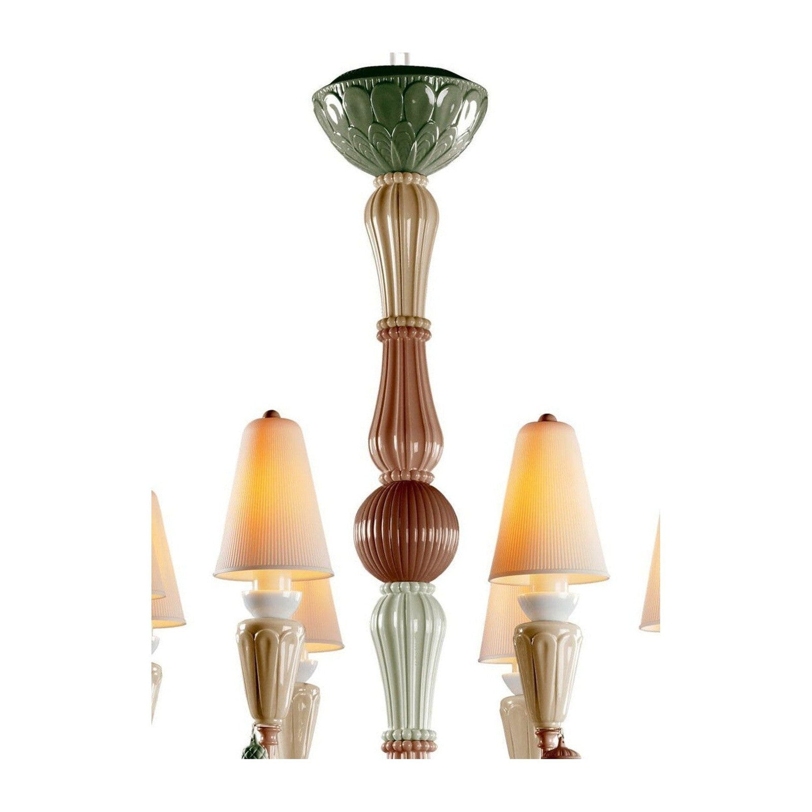 Lladro Ivy and Seed 8 Lights Chandelier Flat Model US