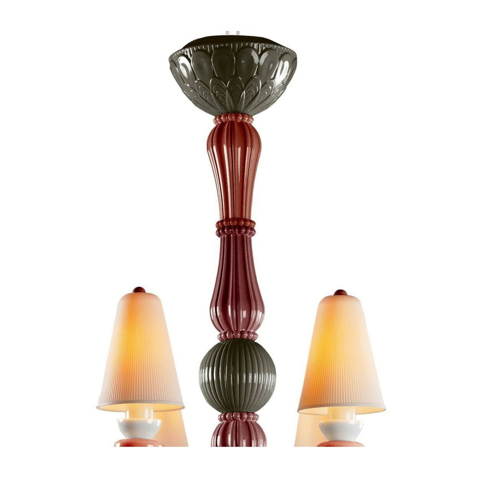 Lladro Ivy and Seed 8 Lights Chandelier Flat Model US
