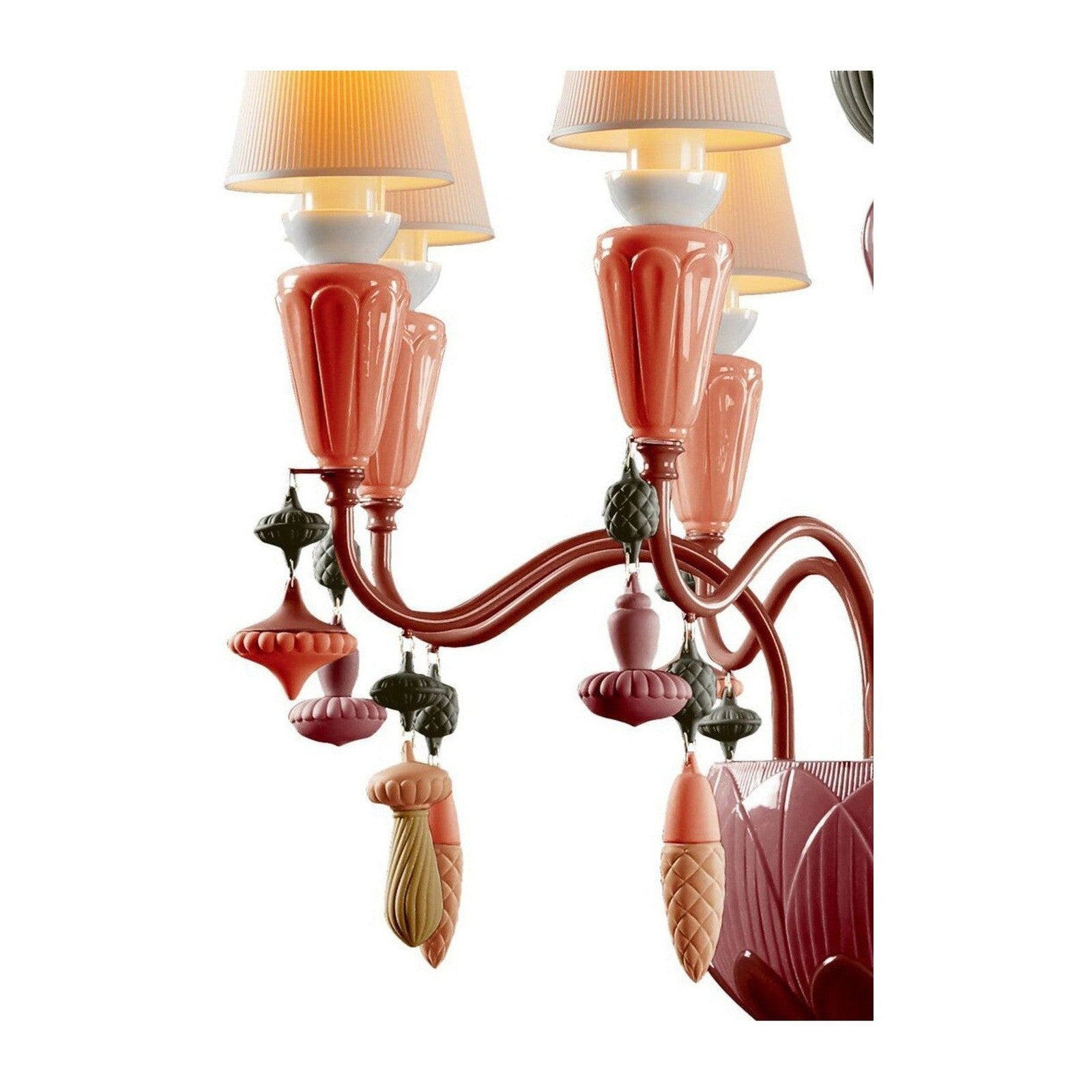 Lladro Ivy and Seed 8 Lights Chandelier Flat Model US