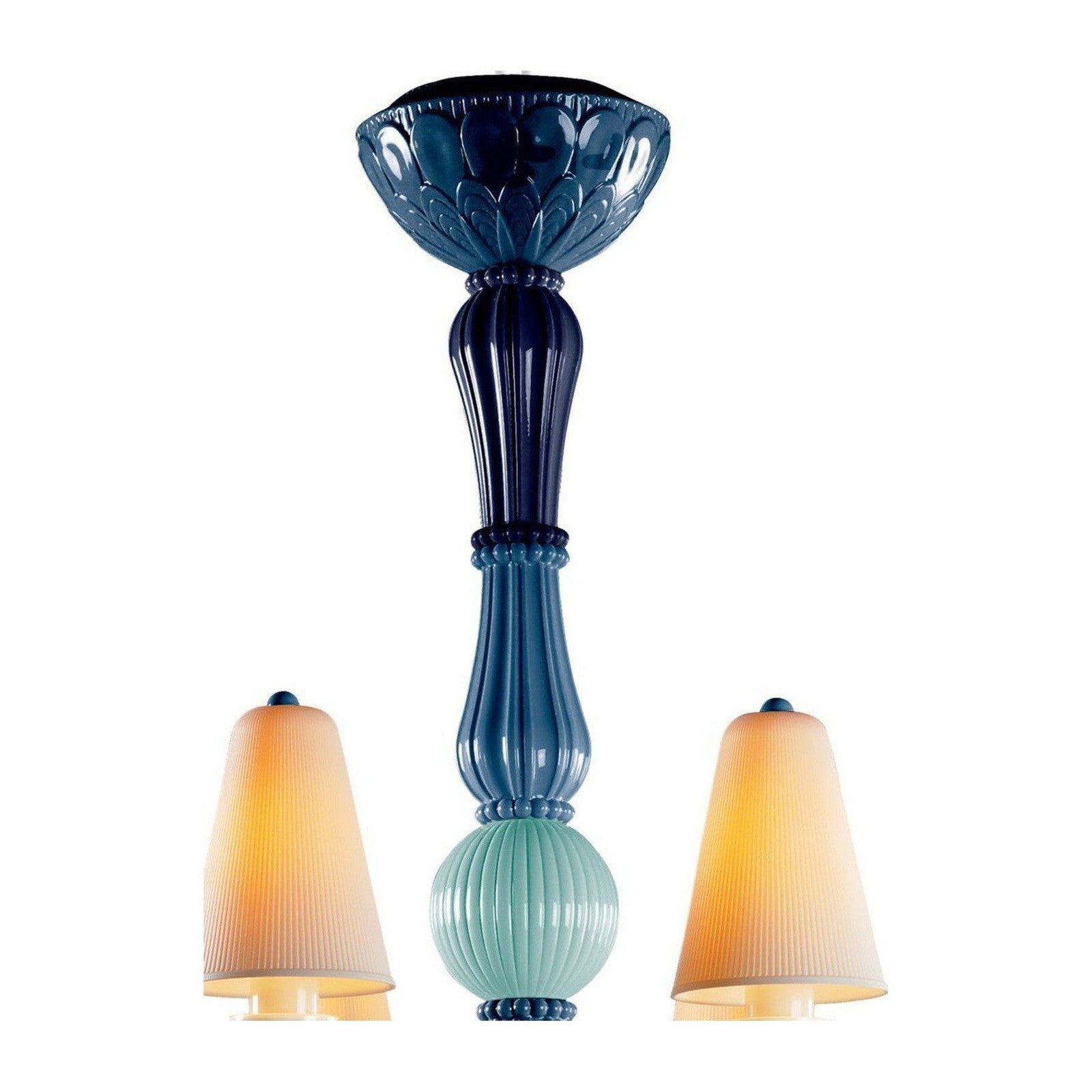 Lladro Ivy and Seed 8 Lights Chandelier Flat Model US