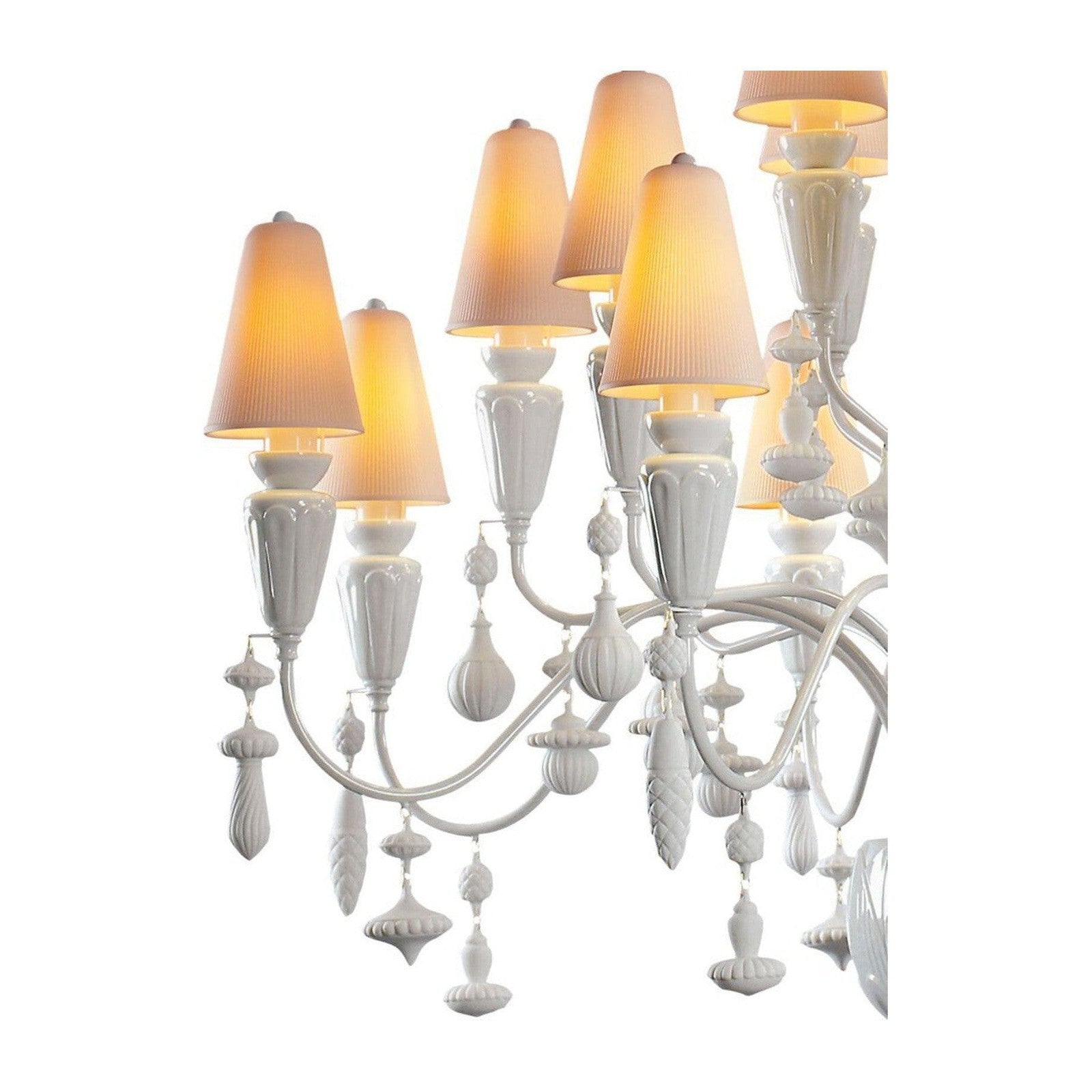Lladro Ivy and Seed 20 Lights Chandelier Flat Model US - Medium