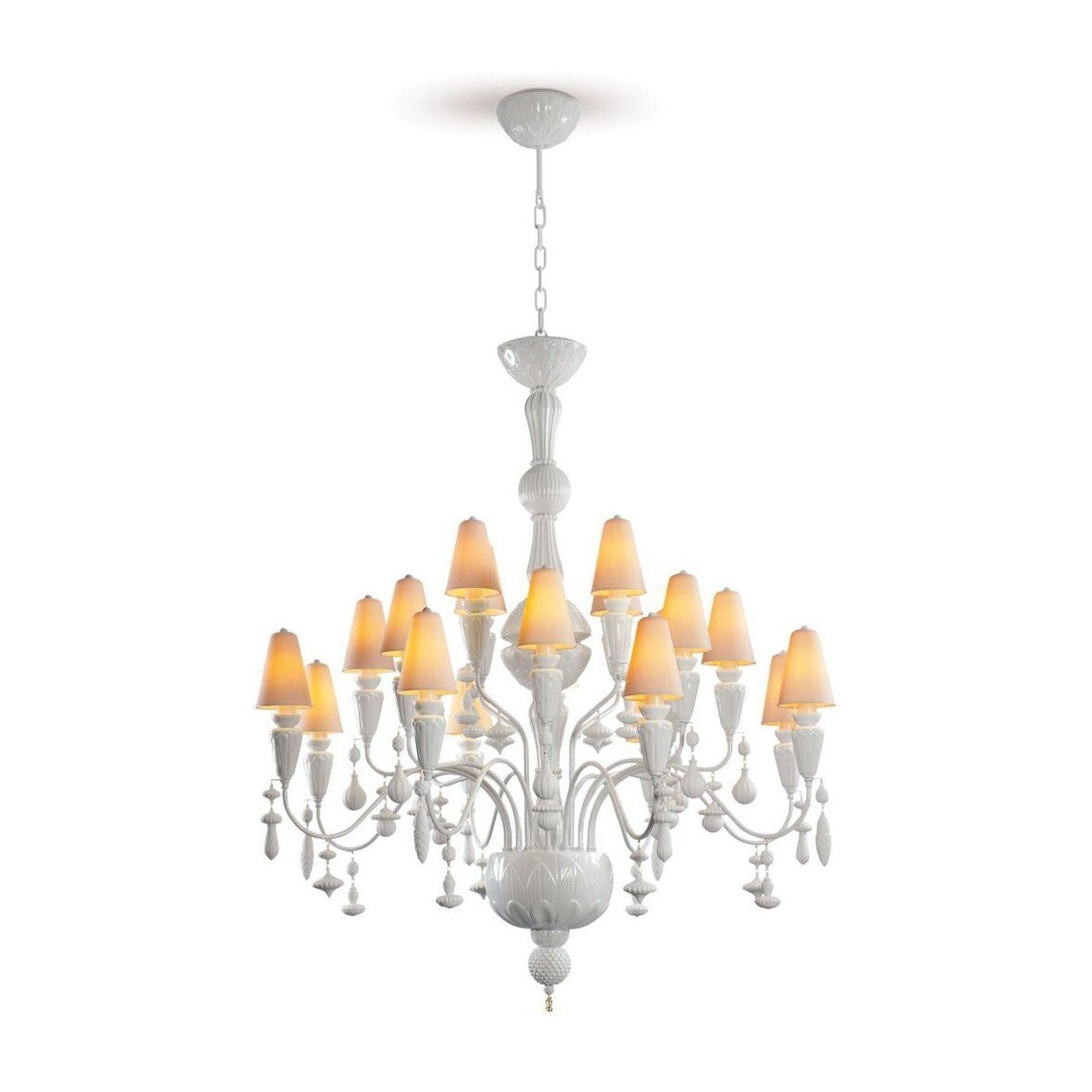 Lladro Ivy and Seed 20 Lights Chandelier Flat Model US - Medium