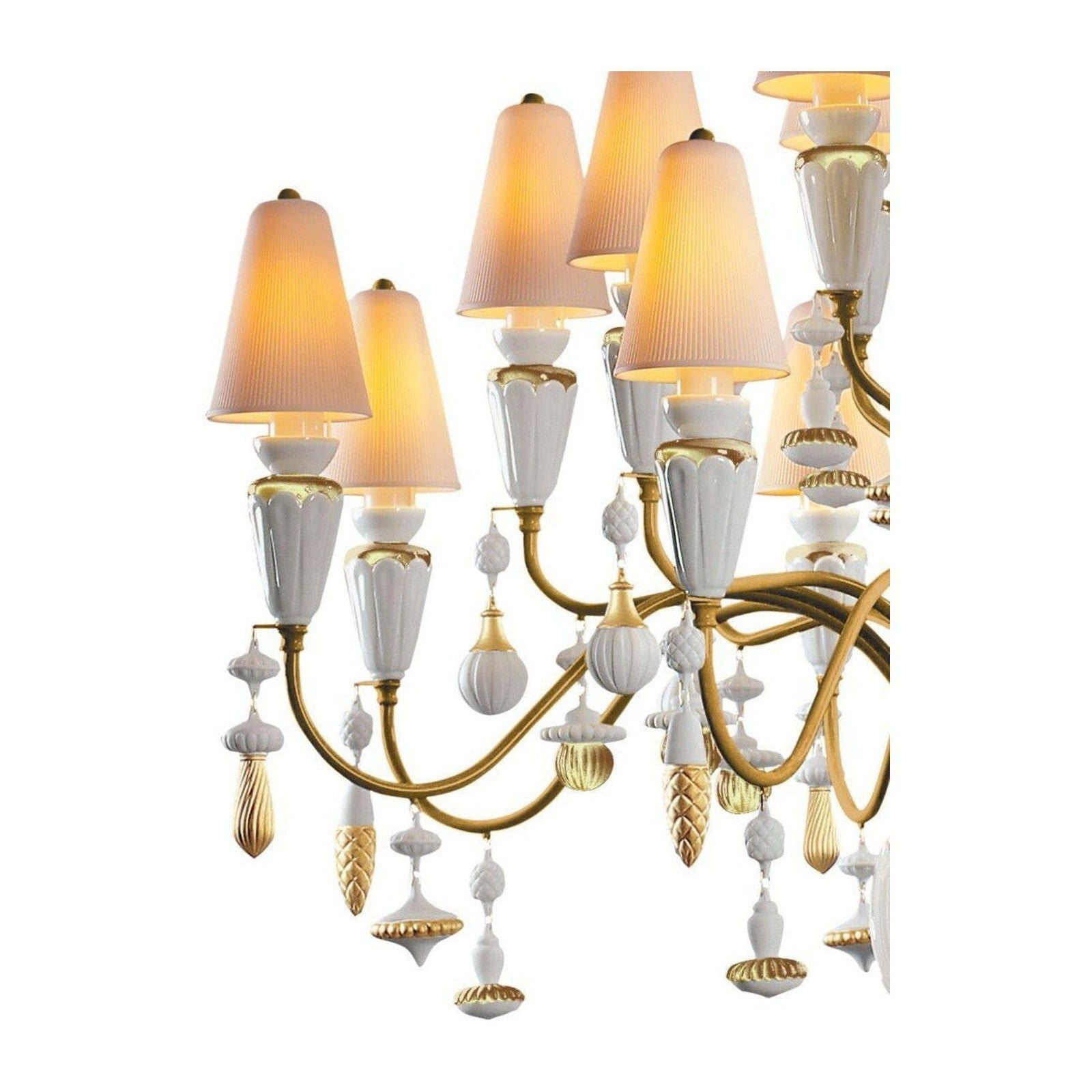 Lladro Ivy and Seed 20 Lights Chandelier Flat Model US - Medium