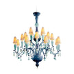 Lladro Ivy and Seed 20 Lights Chandelier Flat Model US - Medium