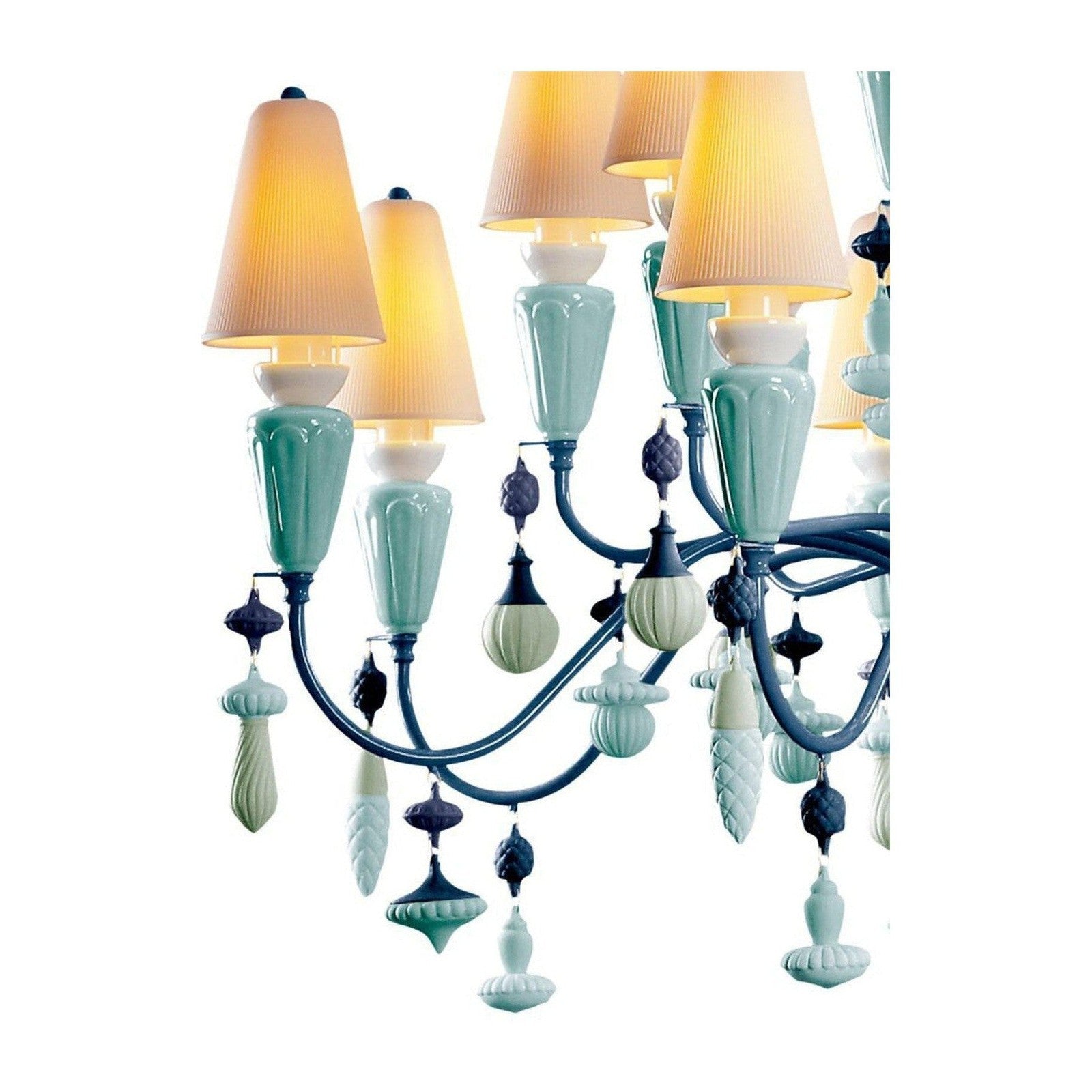 Lladro Ivy and Seed 20 Lights Chandelier Flat Model US - Medium