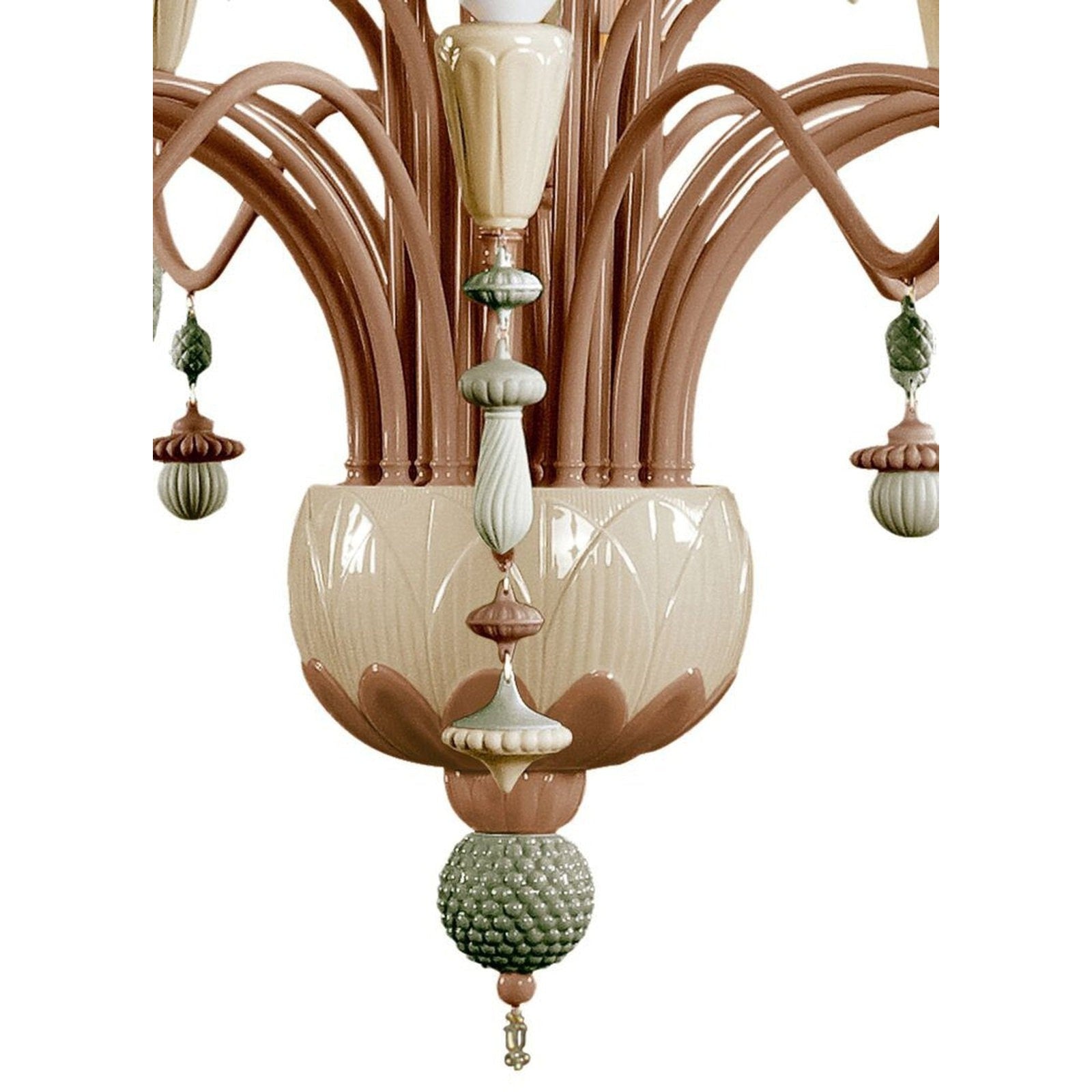Lladro Ivy and Seed 32 Lights Chandelier Flat Model US - Large
