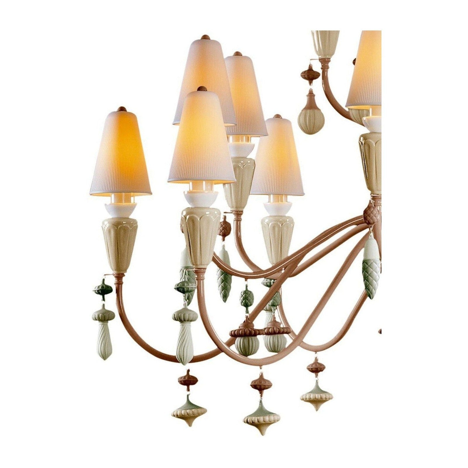 Lladro Ivy and Seed 32 Lights Chandelier Flat Model US - Large