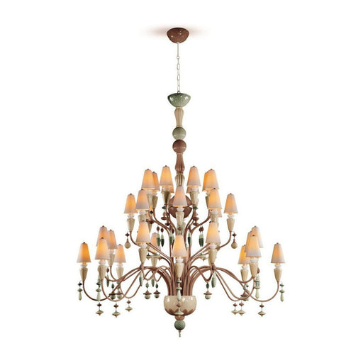 Lladro Ivy and Seed 32 Lights Chandelier Flat Model US - Large