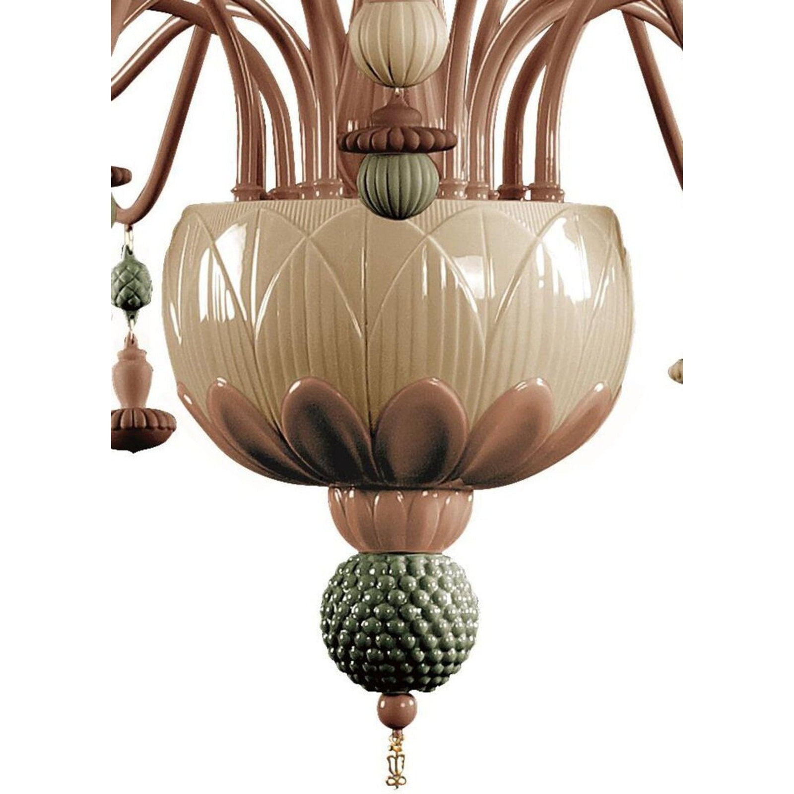 Lladro Ivy and Seed 16 Lights Chandelier Flat Model US
