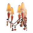 Lladro Ivy and Seed 16 Lights Chandelier Flat Model US
