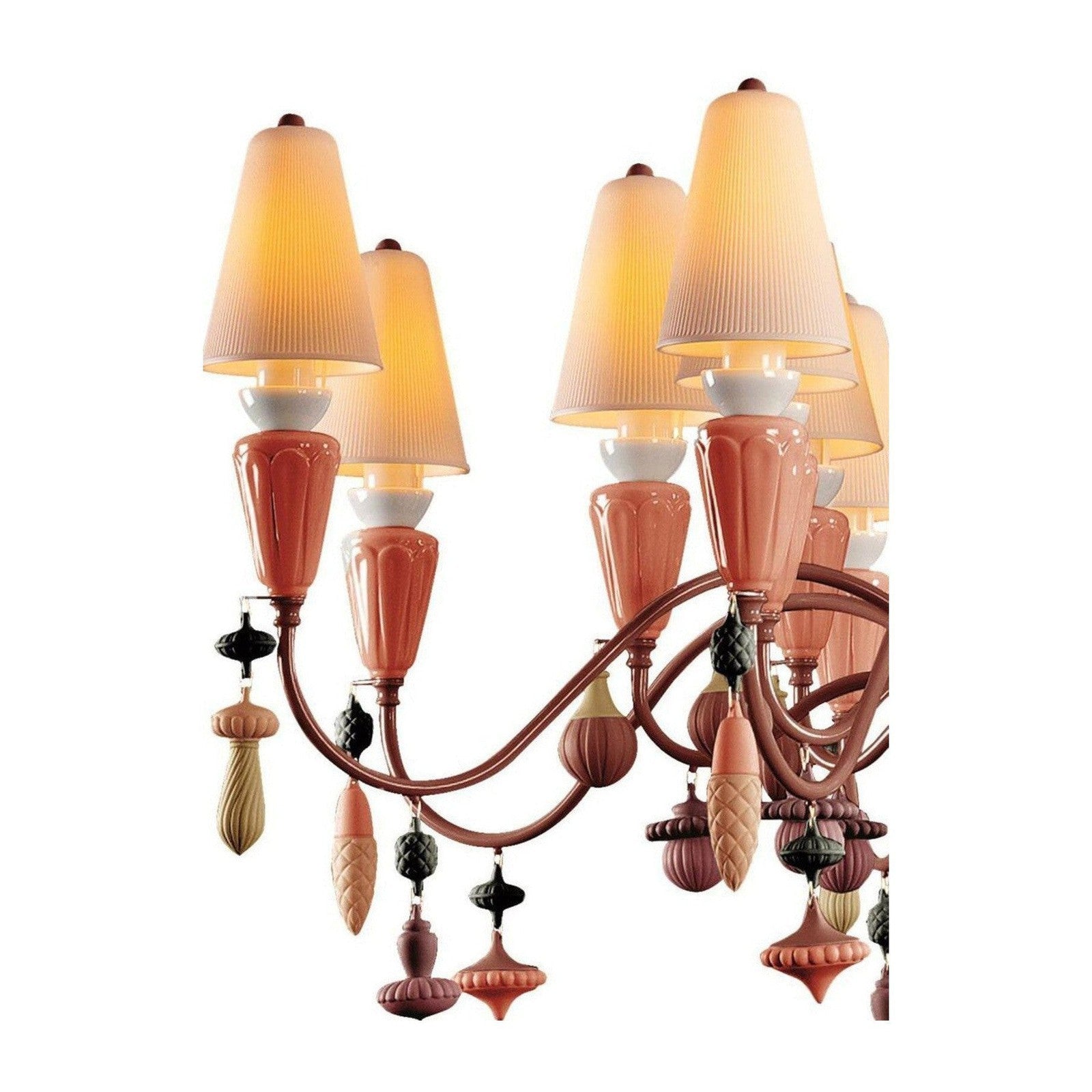 Lladro Ivy and Seed 16 Lights Chandelier Flat Model US
