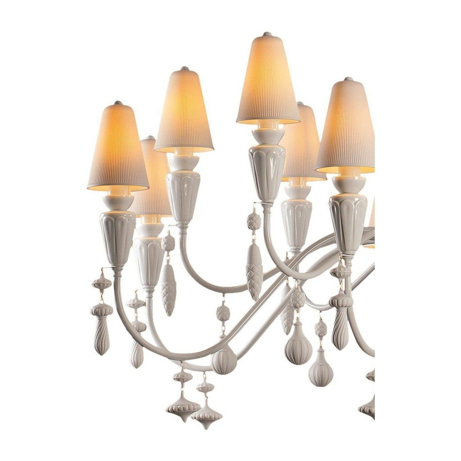 Lladro Ivy and Seed 16 Lights Chandelier Flat Model US