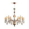 Lladro Ivy and Seed 16 Lights Chandelier Flat Model US