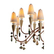 Lladro Ivy and Seed 16 Lights Chandelier Flat Model US