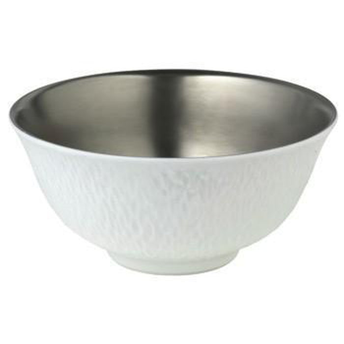 Raynaud Mineral Filet Platinum Chinese Soup Bowl Small Full Inside Platinum