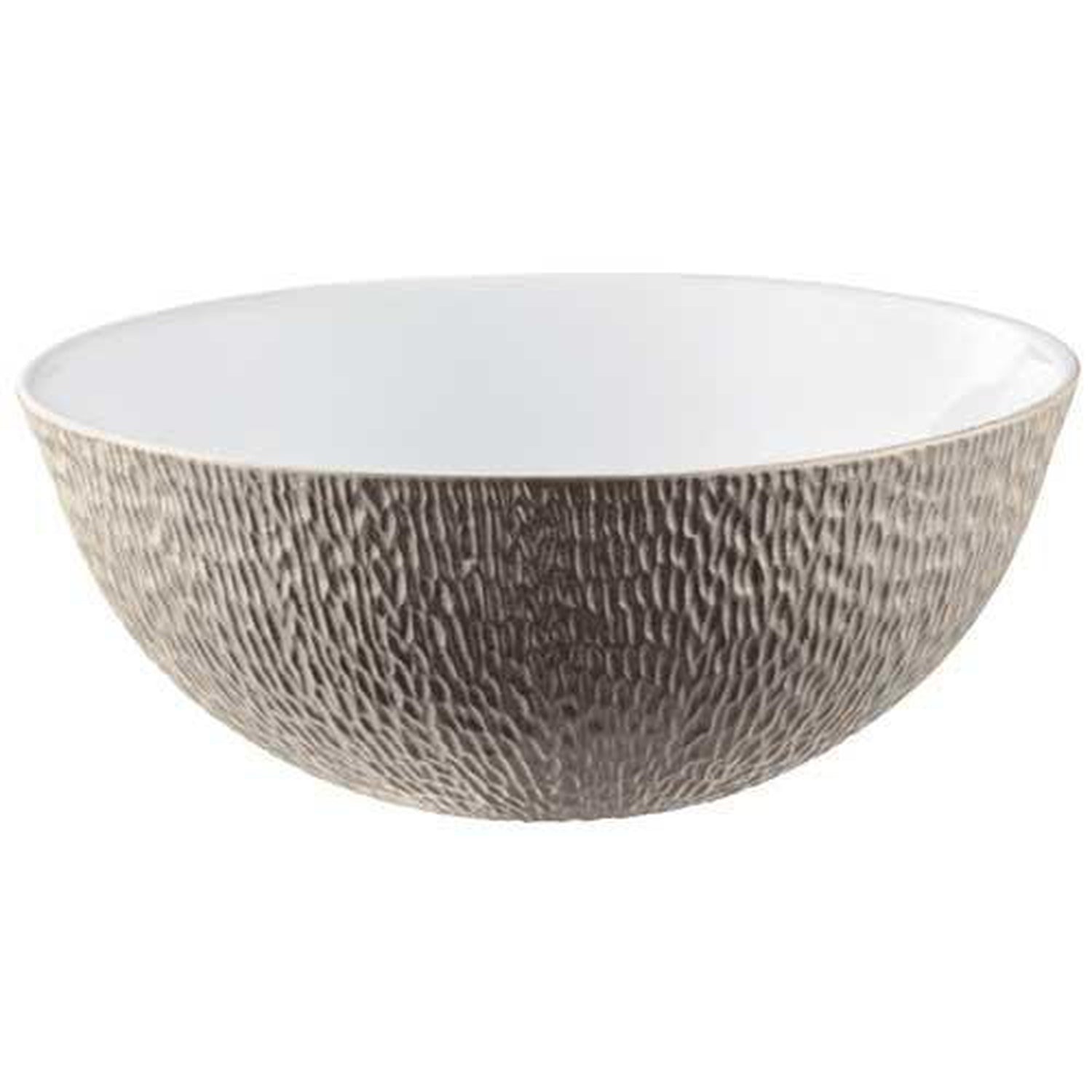 Raynaud Mineral Warm Grey Calabash Shaped Salad Bowl