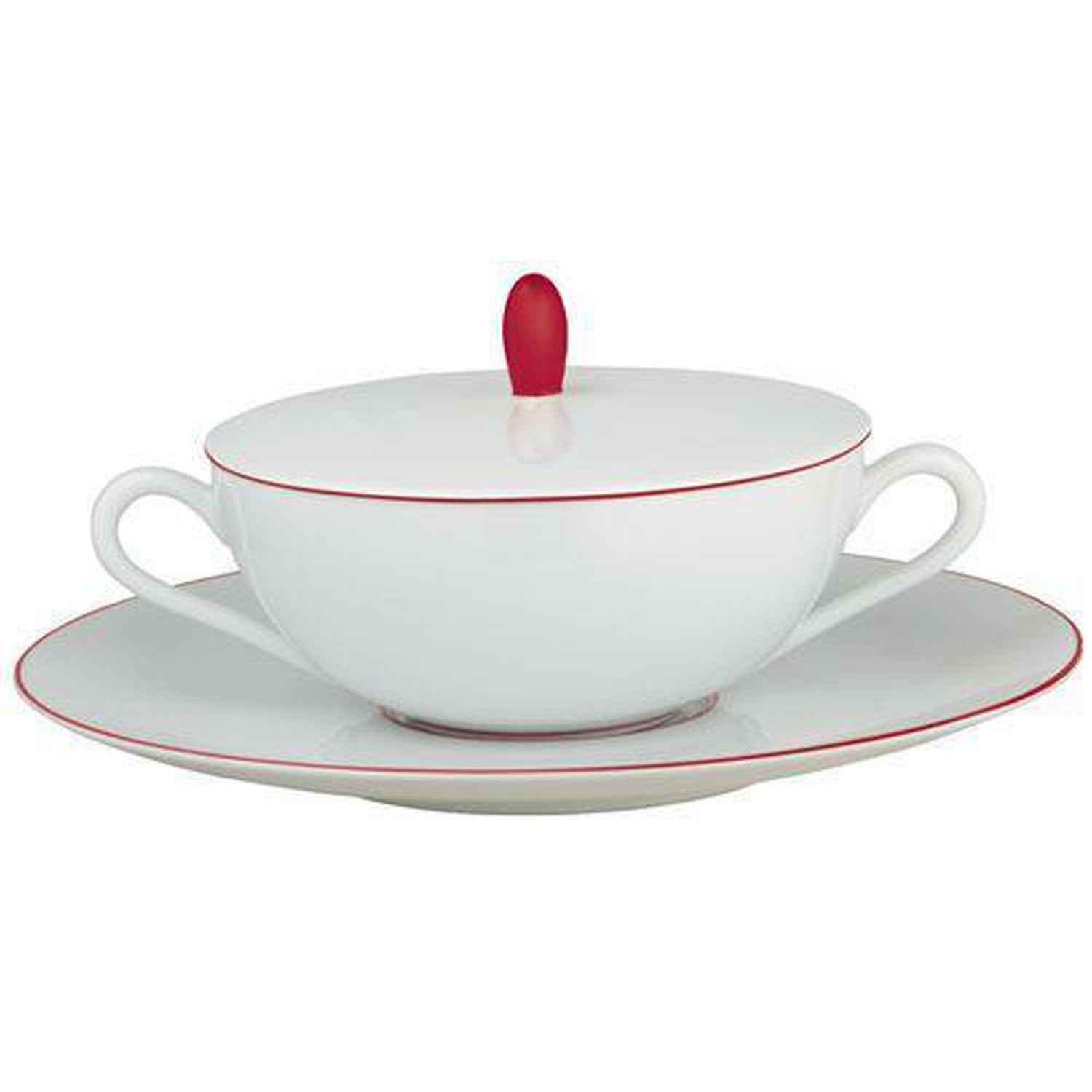 Raynaud Monceau Rouge Red Cover For Cream Soup Cup