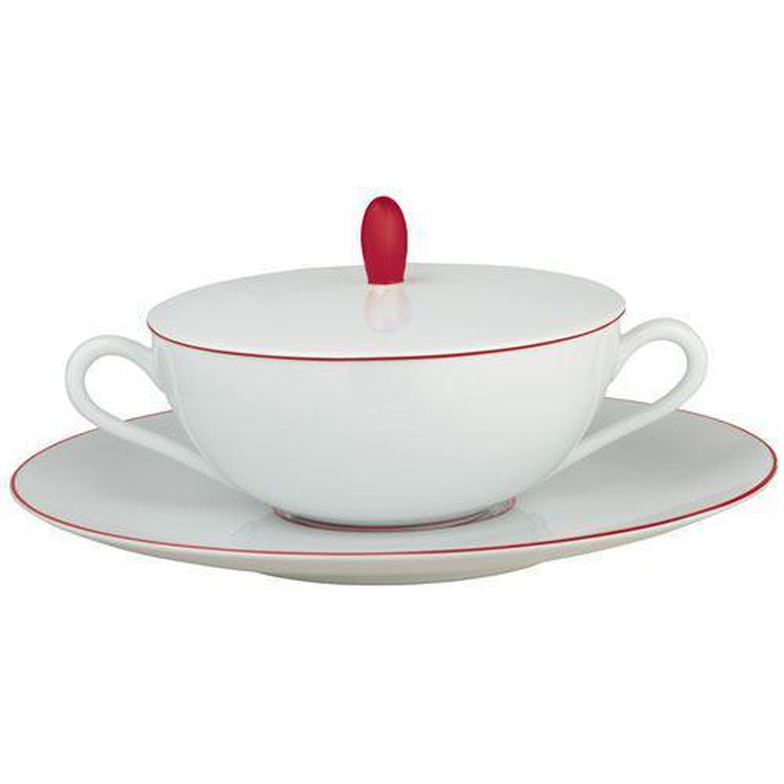 Raynaud Monceau Rouge Red Cover For Cream Soup Cup
