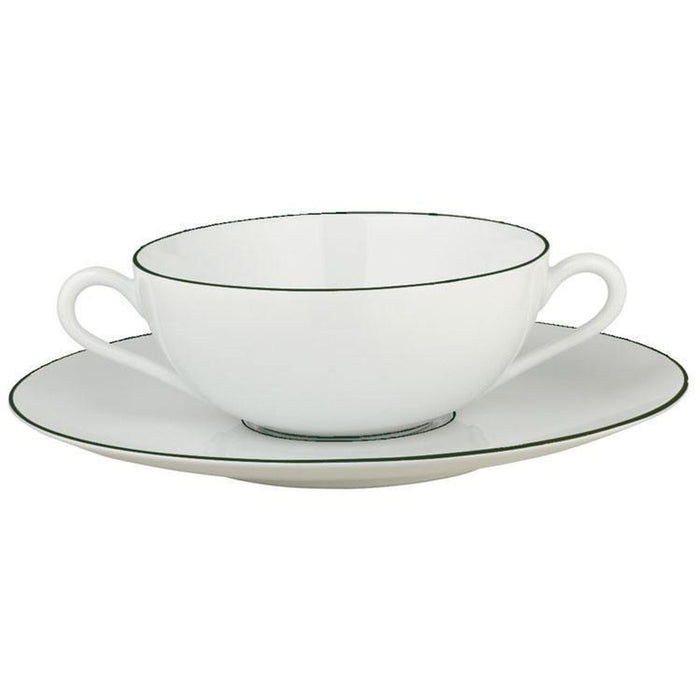 Raynaud Monceau Empire Green  Cream Soup Saucer Empire Green