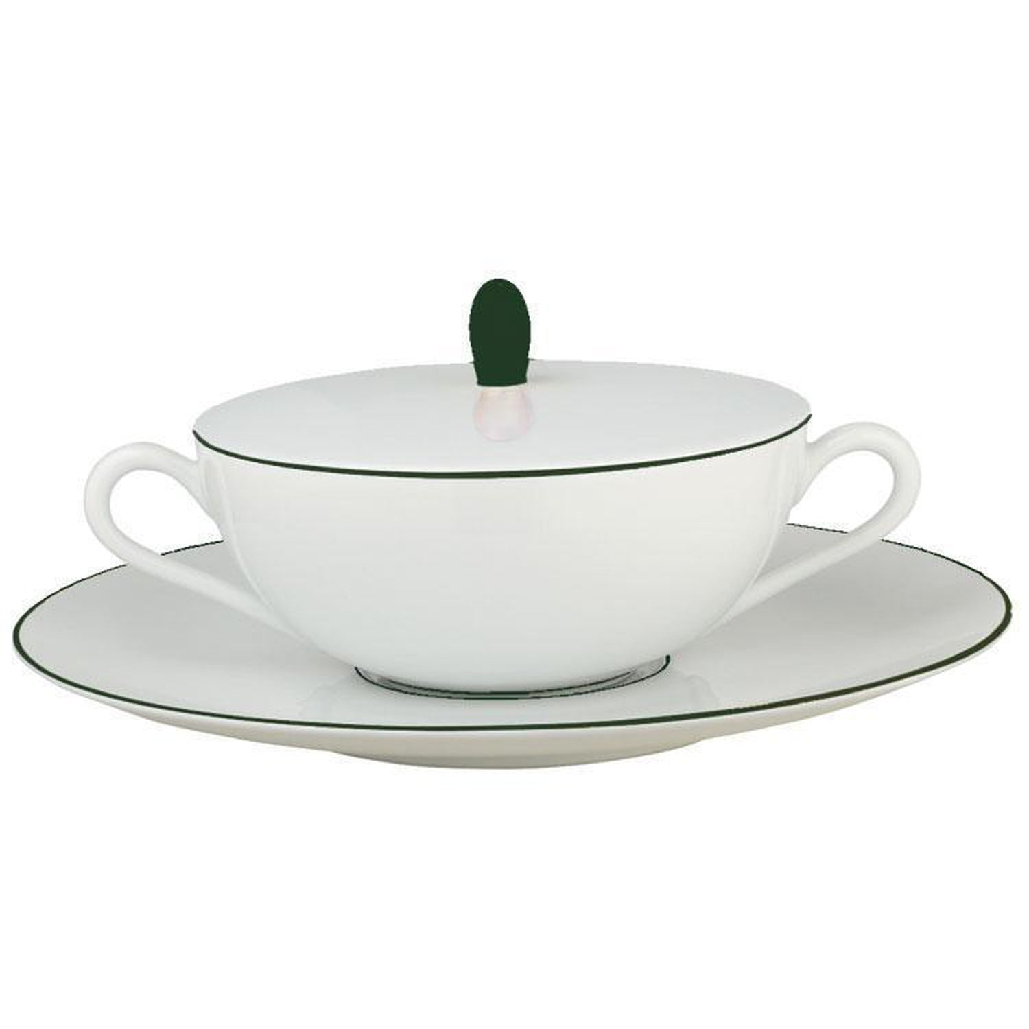 Raynaud Monceau Empire Green Cover For Cream Soup Cup