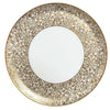 Raynaud Salamanque Or/Gold White Flat Cake Plate