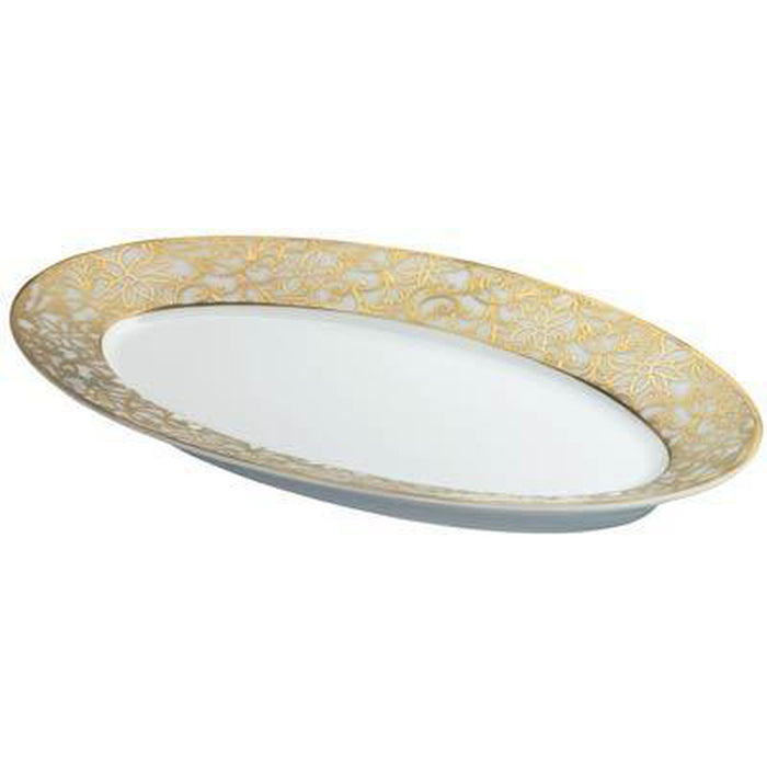 Raynaud Salamanque Or/Gold White Pickle Dish
