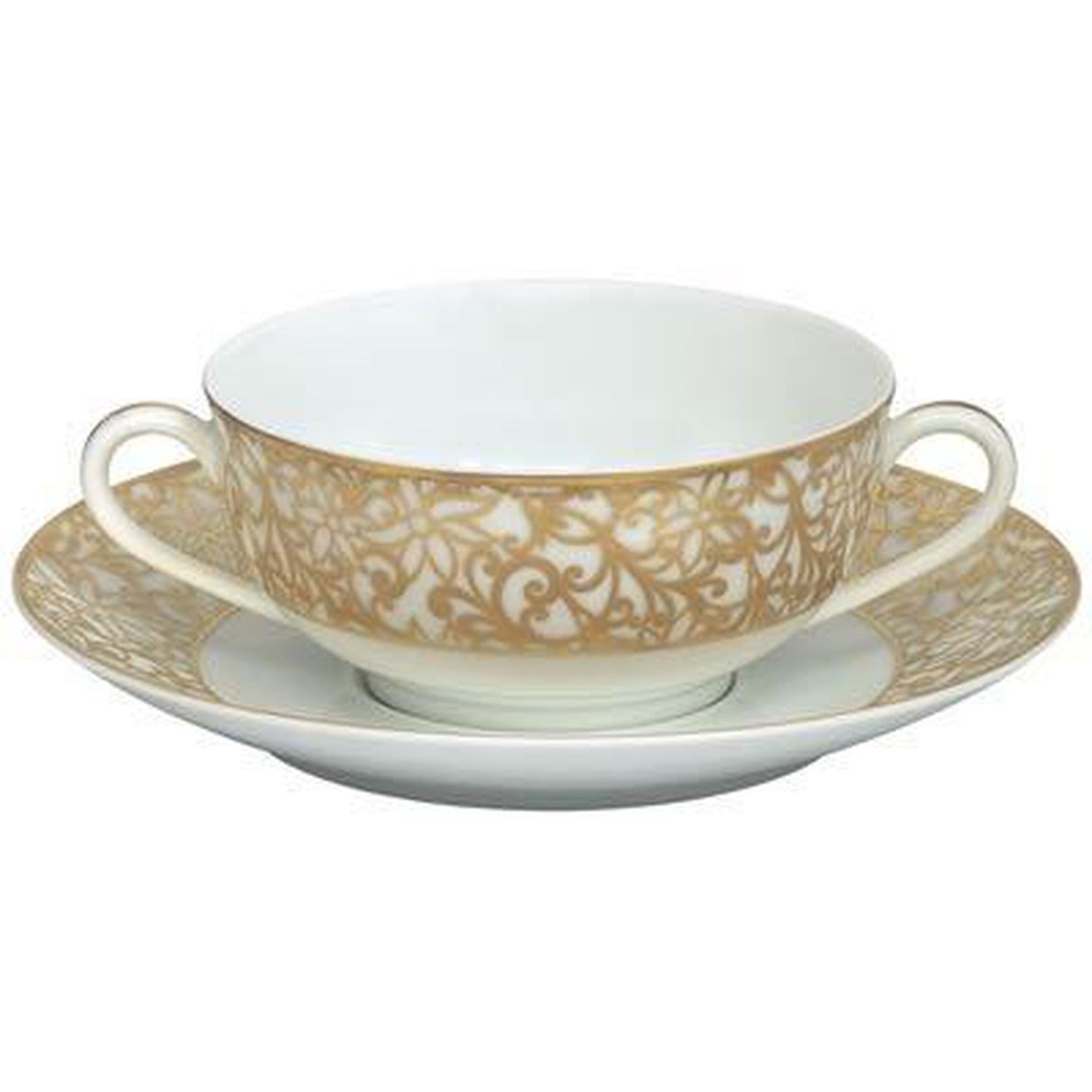 Raynaud Salamanque Or/Gold White Cream Soup Saucer