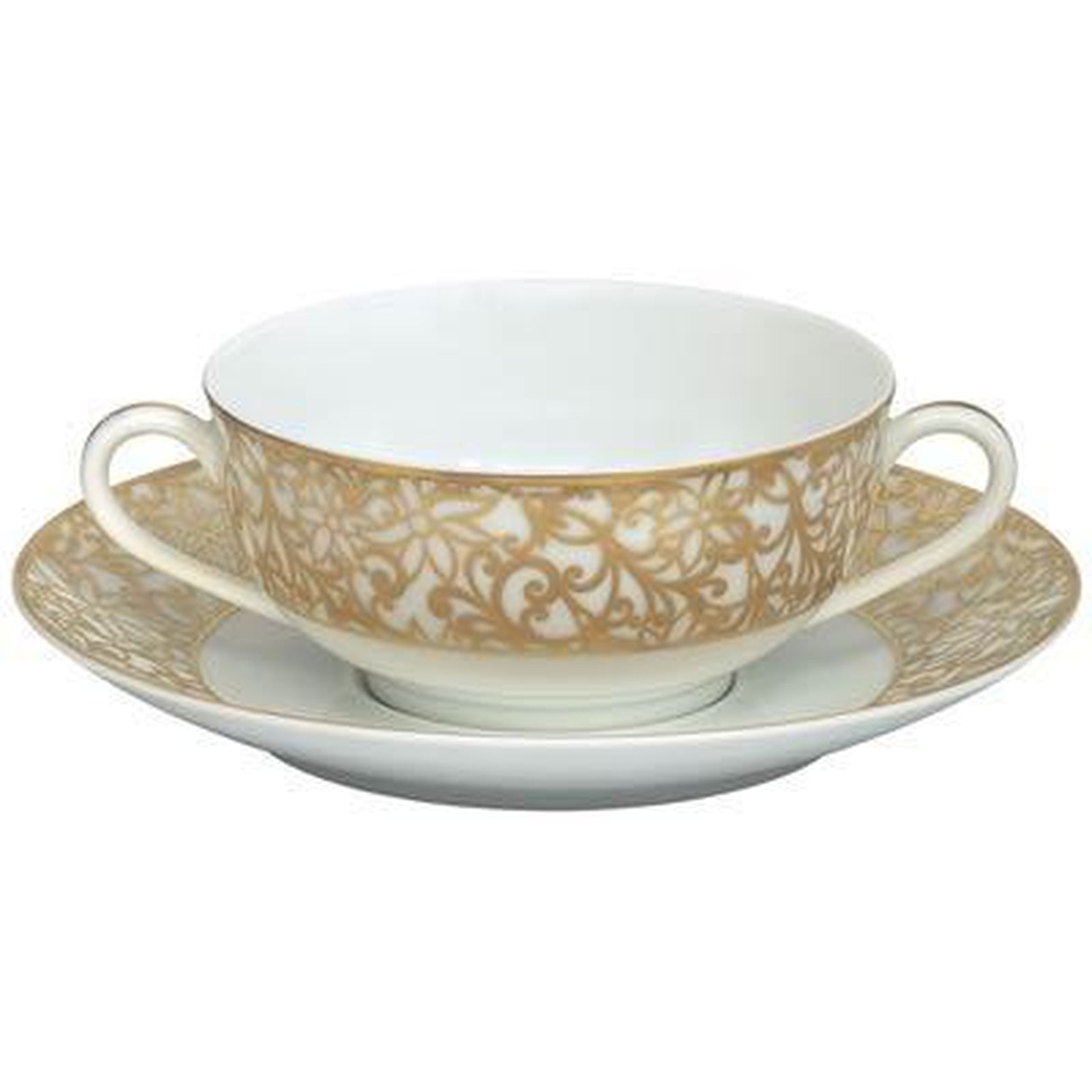 Raynaud Salamanque Or/Gold White Cream Soup Saucer