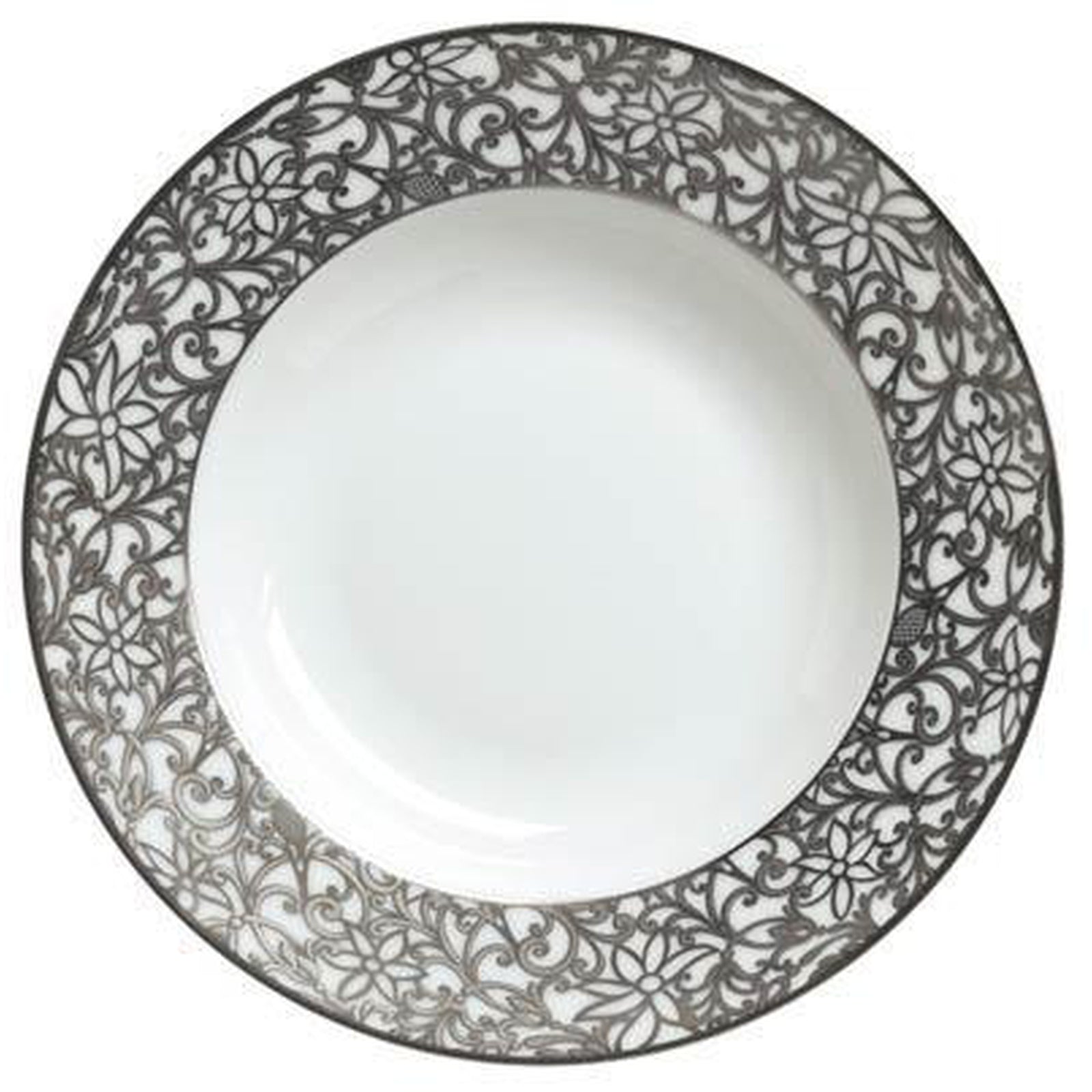 Raynaud Salamanque Platinum White French Rim Soup Plate
