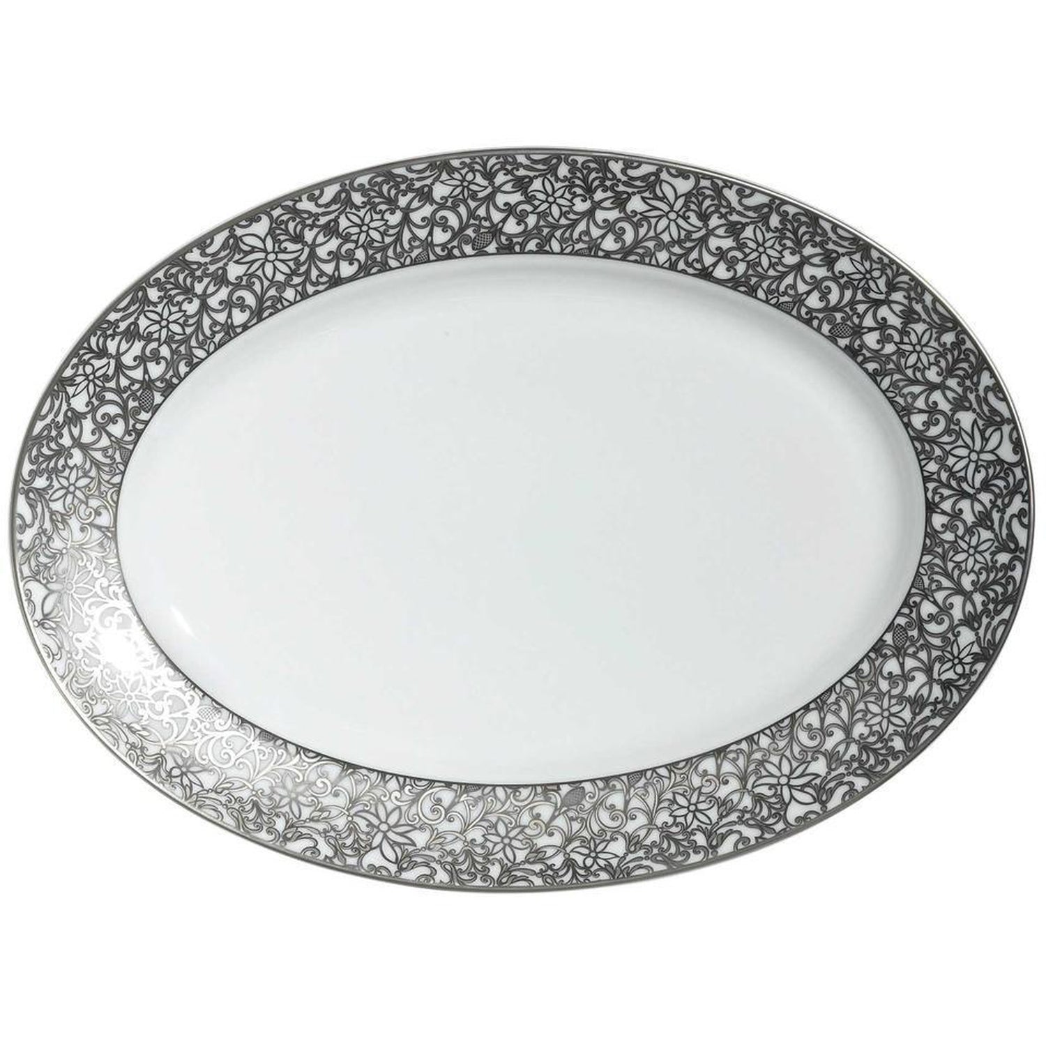 Raynaud Salamanque Platinum White Oval Dish/Platter