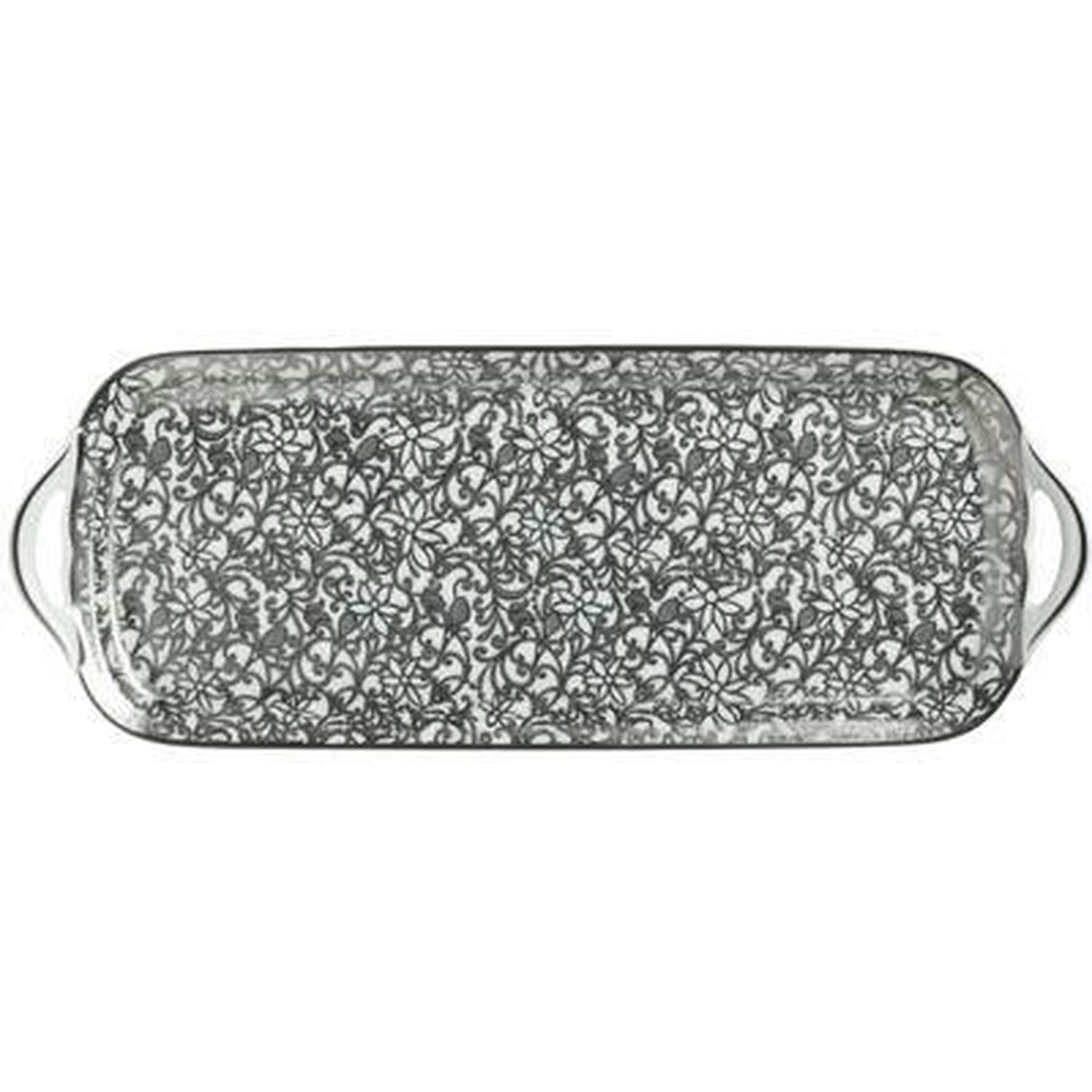 Raynaud Salamanque Platinum White Long Cake Plate