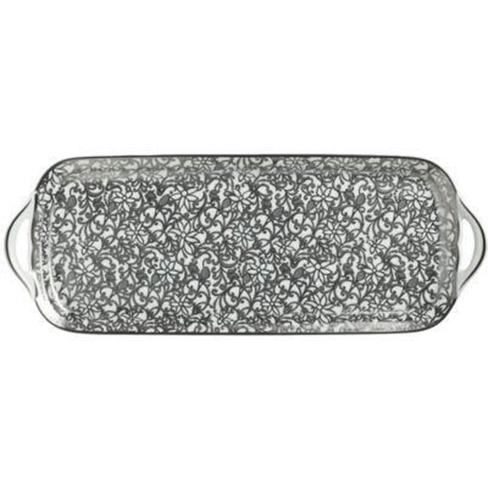 Raynaud Salamanque Platinum White Long Cake Plate