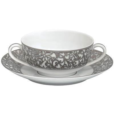 Raynaud Salamanque Platinum White Cream Soup Saucer