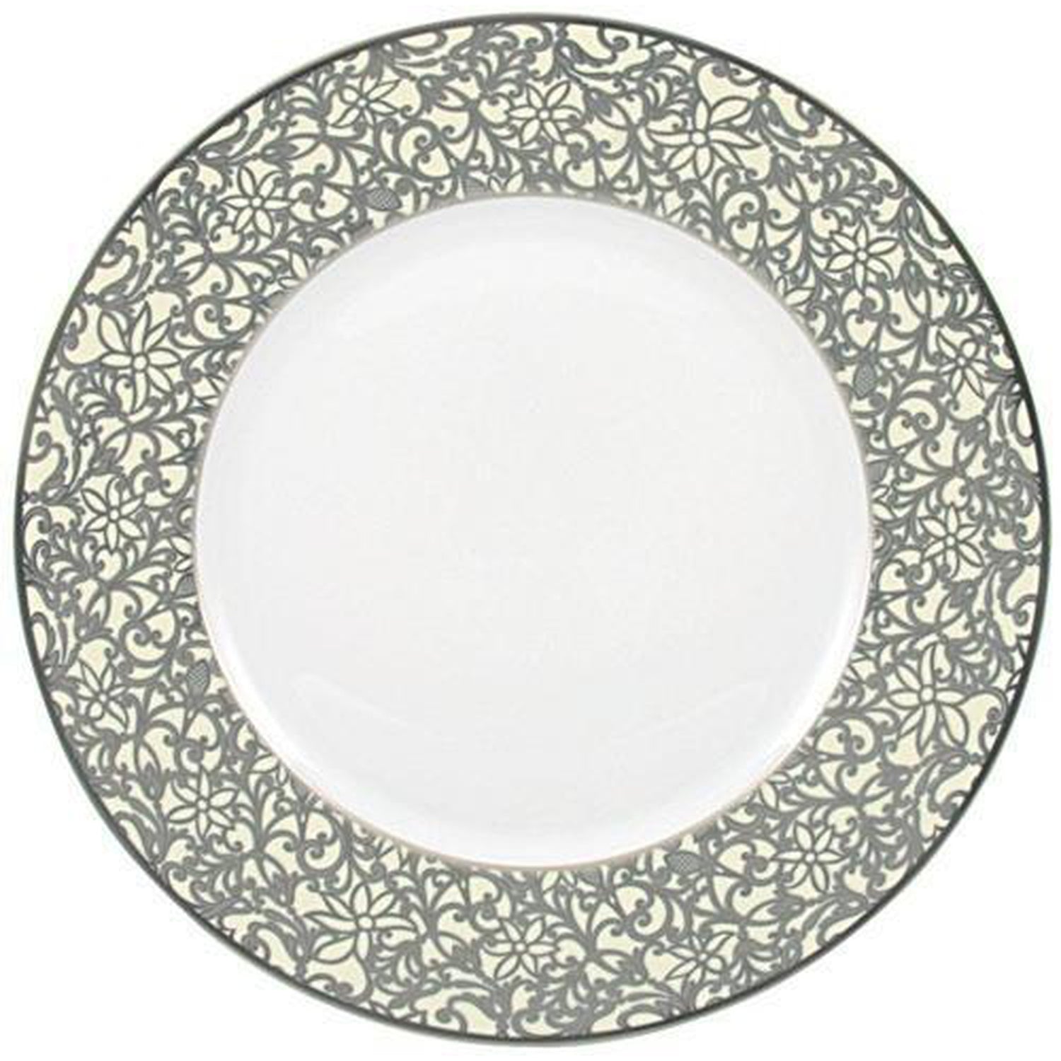 Raynaud Salamanque Platinum Ivory Salad Cake Plate