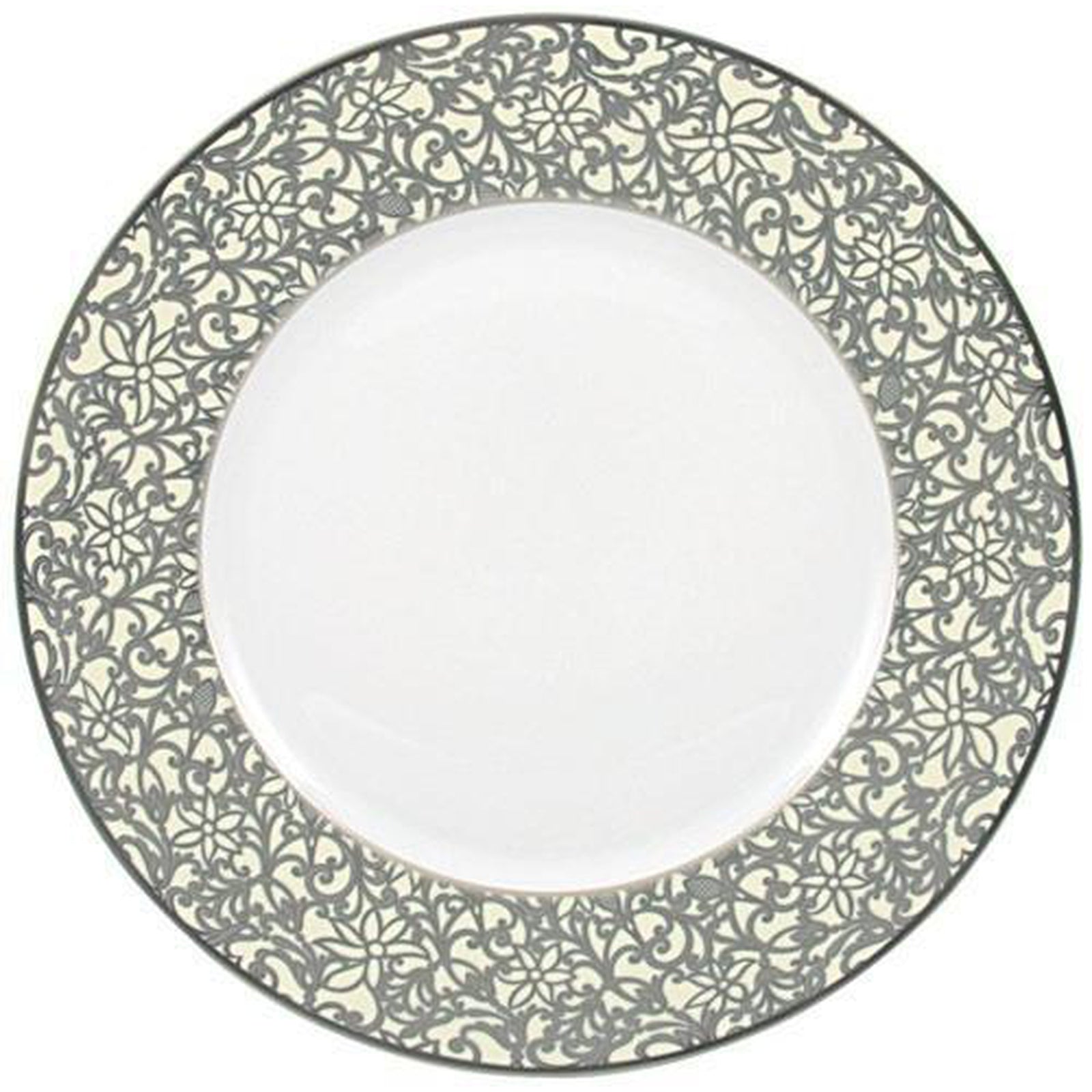 Raynaud Salamanque Platinum Ivory Dessert Plate