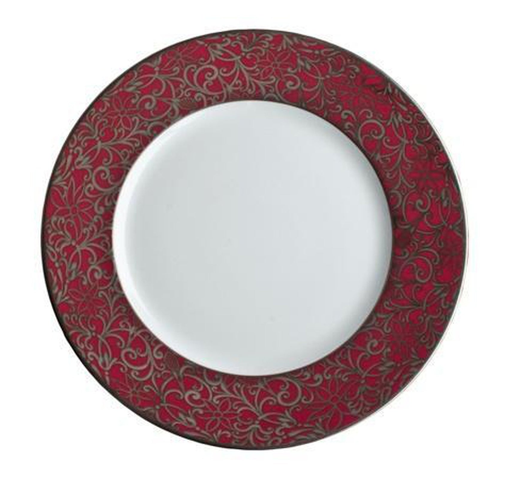 Raynaud Salamanque Platinum Rouge Salad Cake Plate