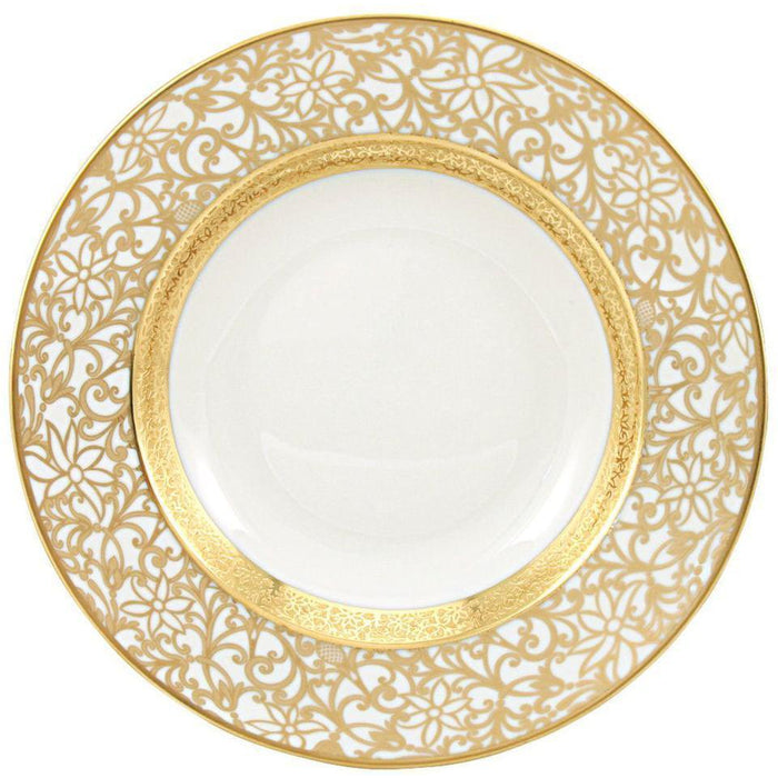 Raynaud Tolede Or/Gold White French Rim Soup Plate