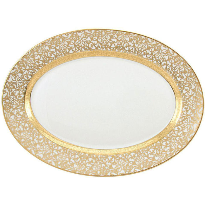 Raynaud Tolede Or/Gold White Oval Dish/Platter