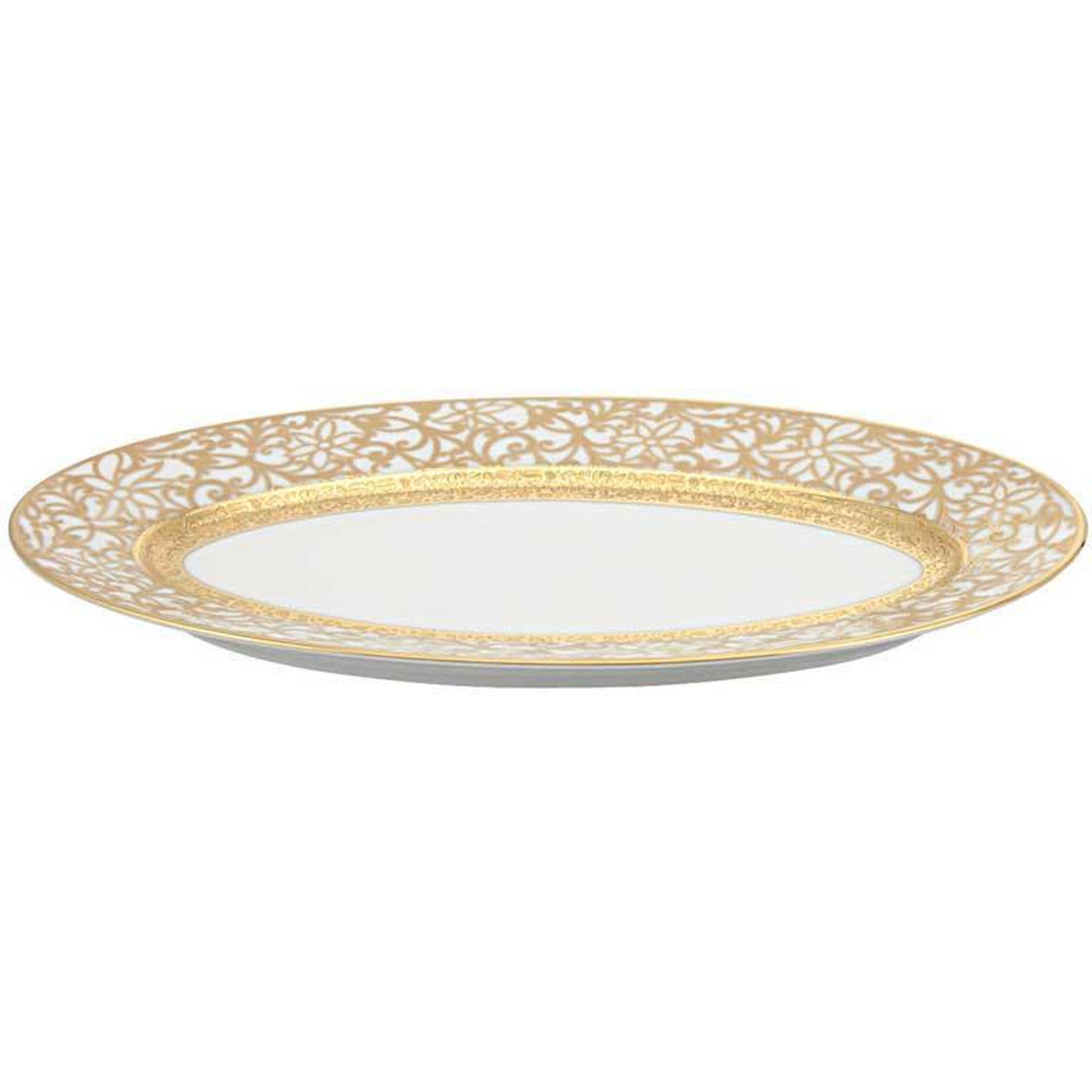 Raynaud Tolede Or/Gold White Pickle Dish