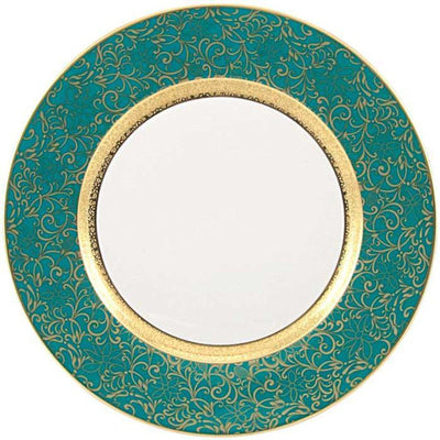 Raynaud Tolede Or/Gold Turquoise Salad Cake Plate
