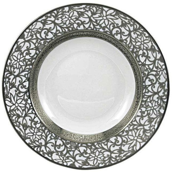 Raynaud Tolede Platinum White French Rim Soup Plate