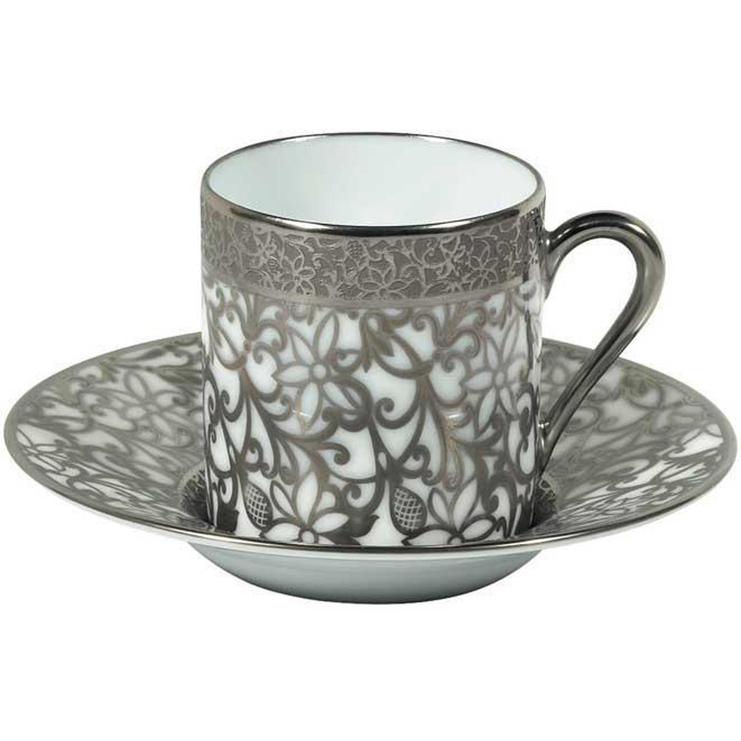 Raynaud Tolede Platinum White Moka Saucer