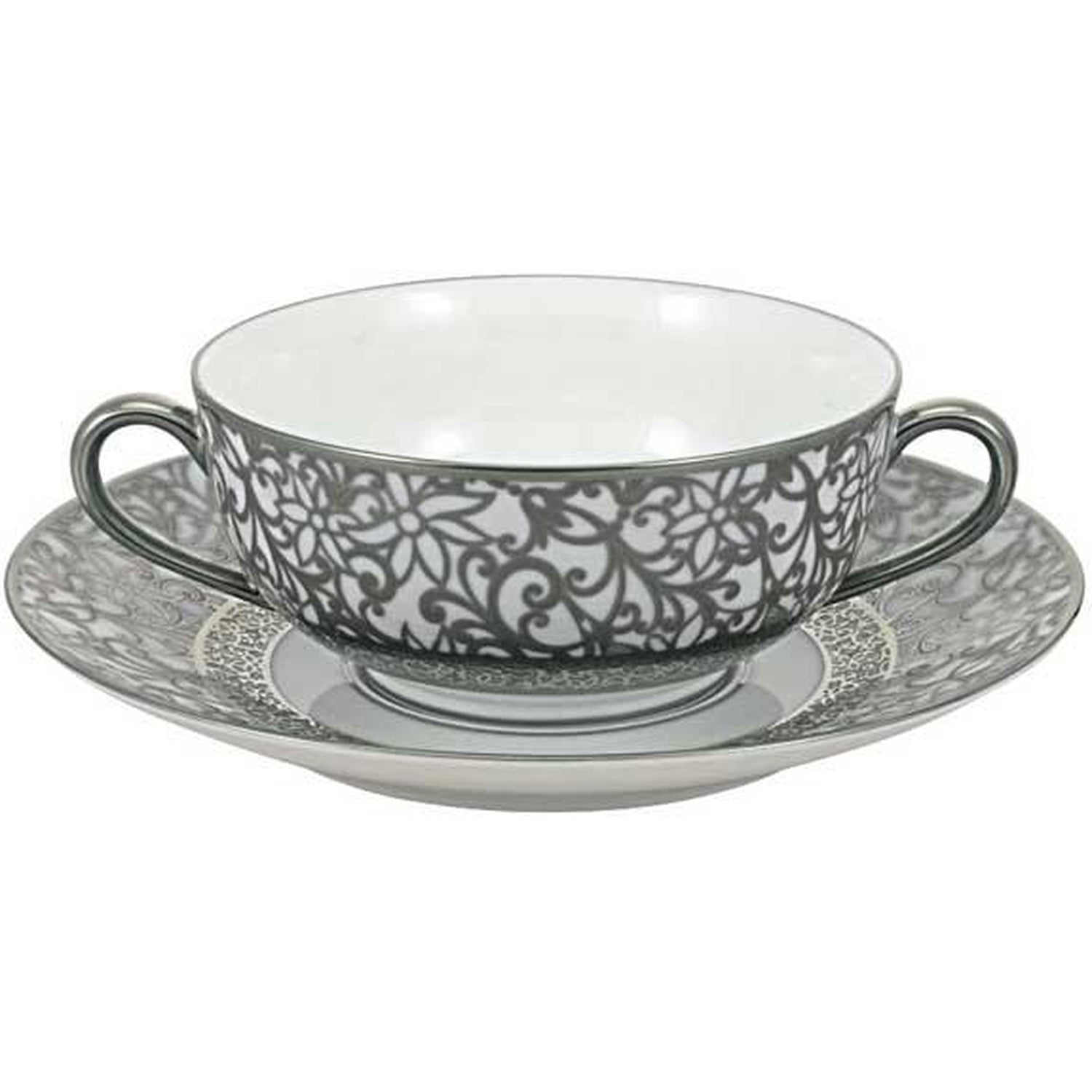 Raynaud Tolede Platinum White Cream Soup Cup