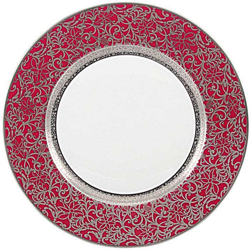 Raynaud Tolede Platinum Red American Dinner Plate