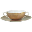 Raynaud Tresor Beige Motif N°1 Cream Soup Saucer Beige
