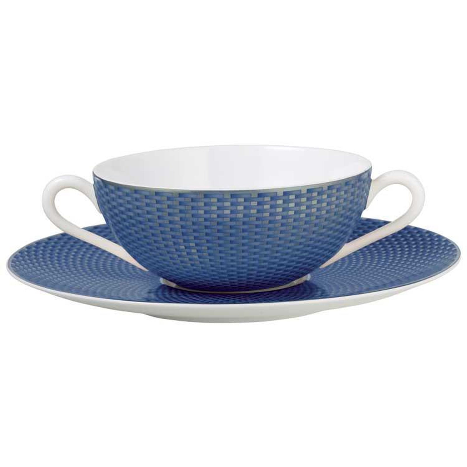 Raynaud Tresor Bleu Motif N°1 Cream Soup Saucer Blue