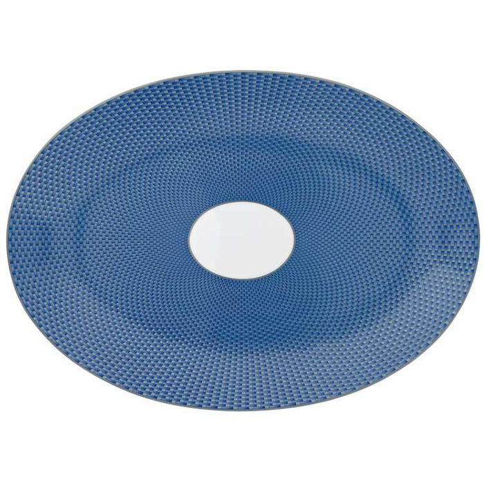 Raynaud Tresor Bleu Motif N°1 Oval Dish/Platter Medium