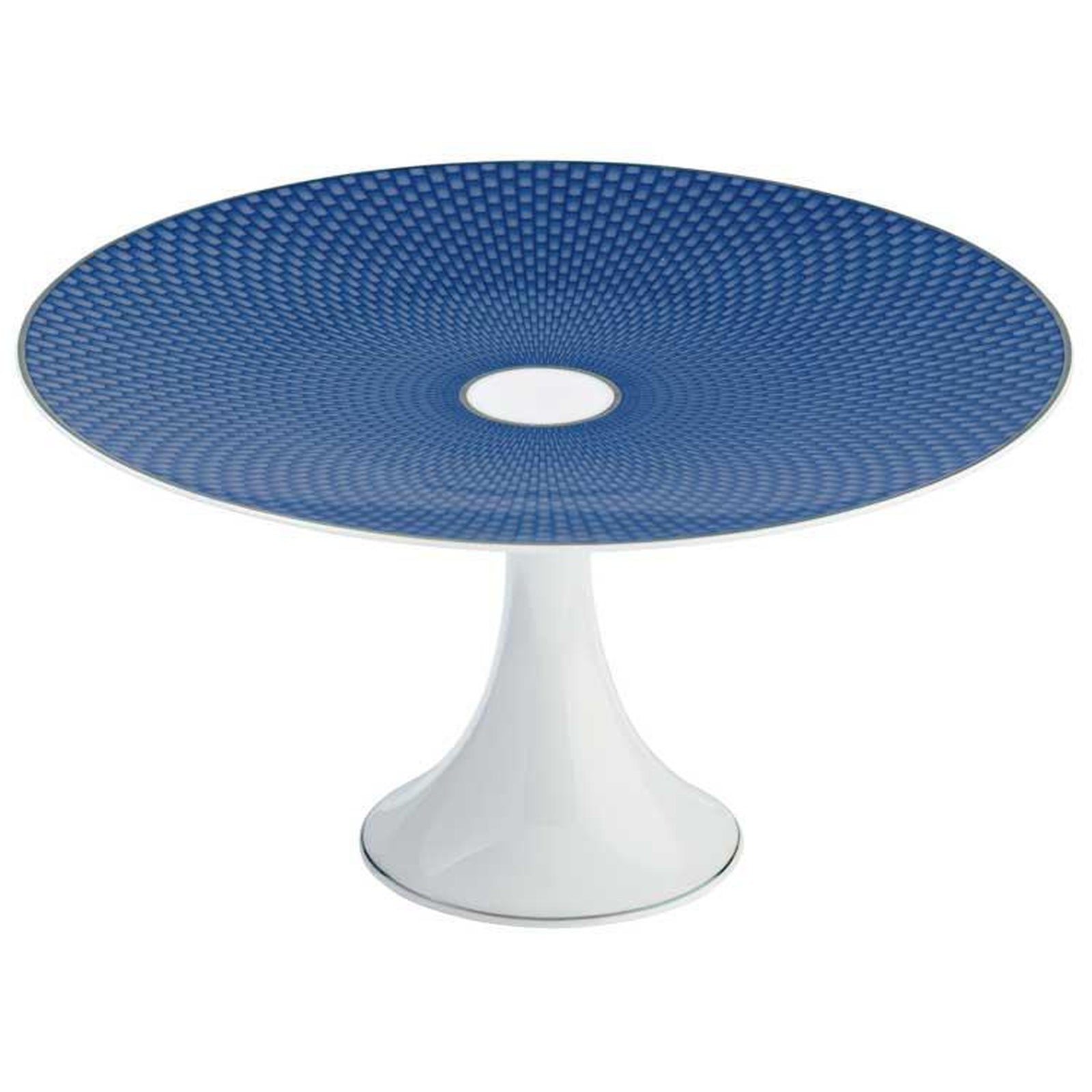 Raynaud Tresor Bleu Motif N°2 Petit Four Stand Medium