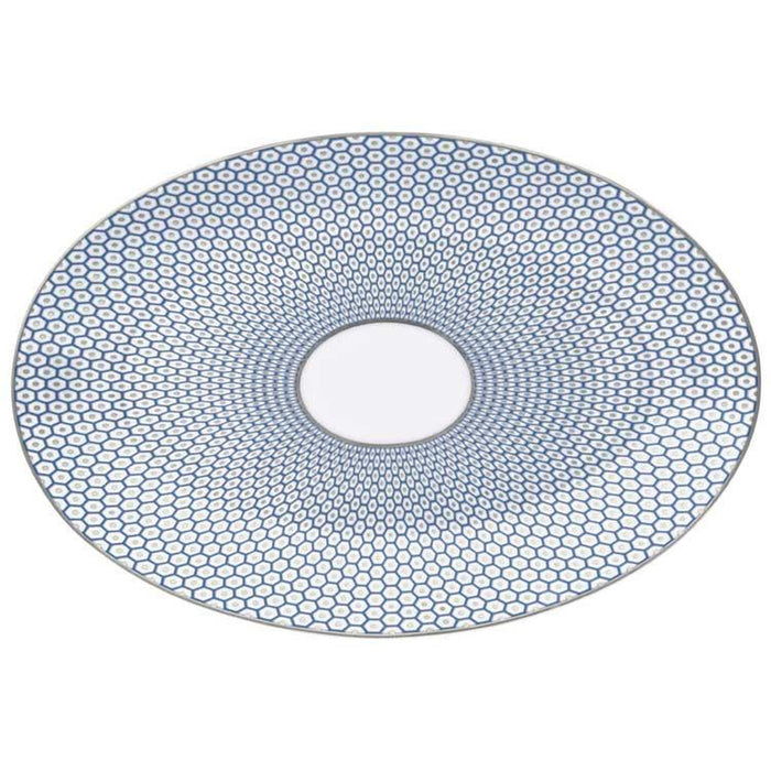 Raynaud Tresor Bleu Motif N°3 Oval Dish/Platter Small